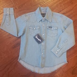 Wrangler Boys Long Sleeve Western Shirt